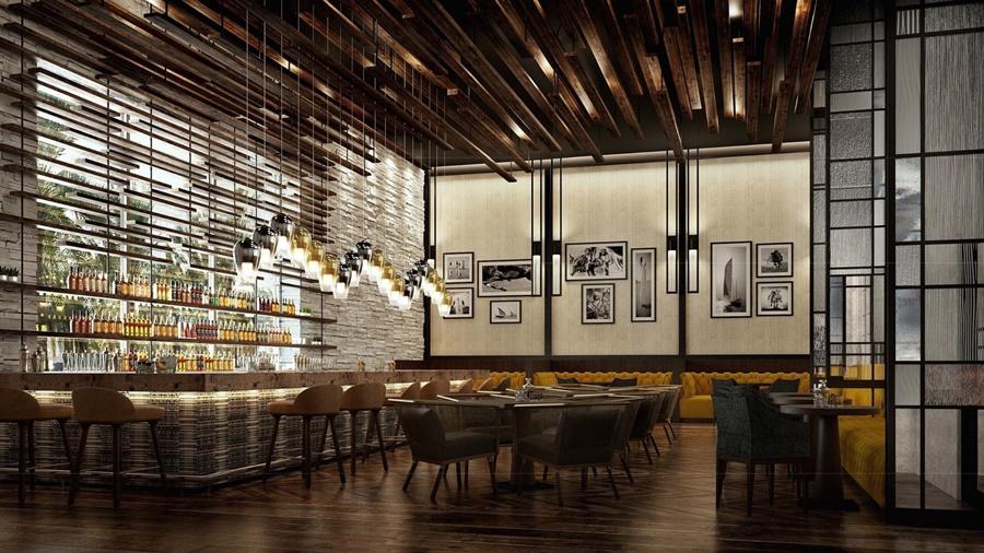 Al Jaddaf Rotana Suite Hotel Dubai Esterno foto The interior of the restaurant